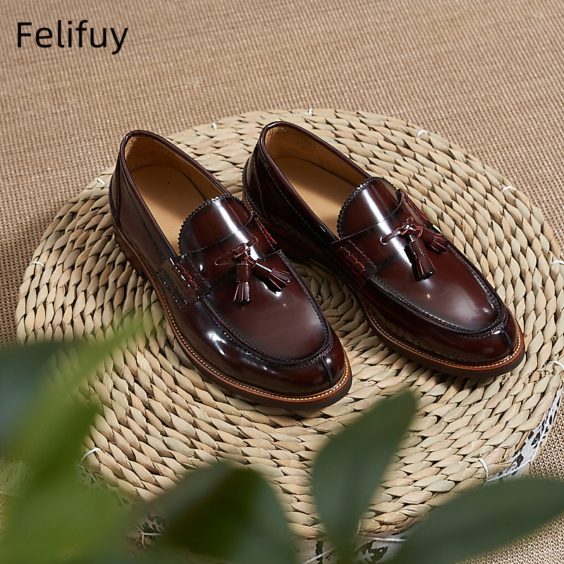 New Brown Men Flat Loafers Cow - đánh giá và giá Men'S Formal Wear