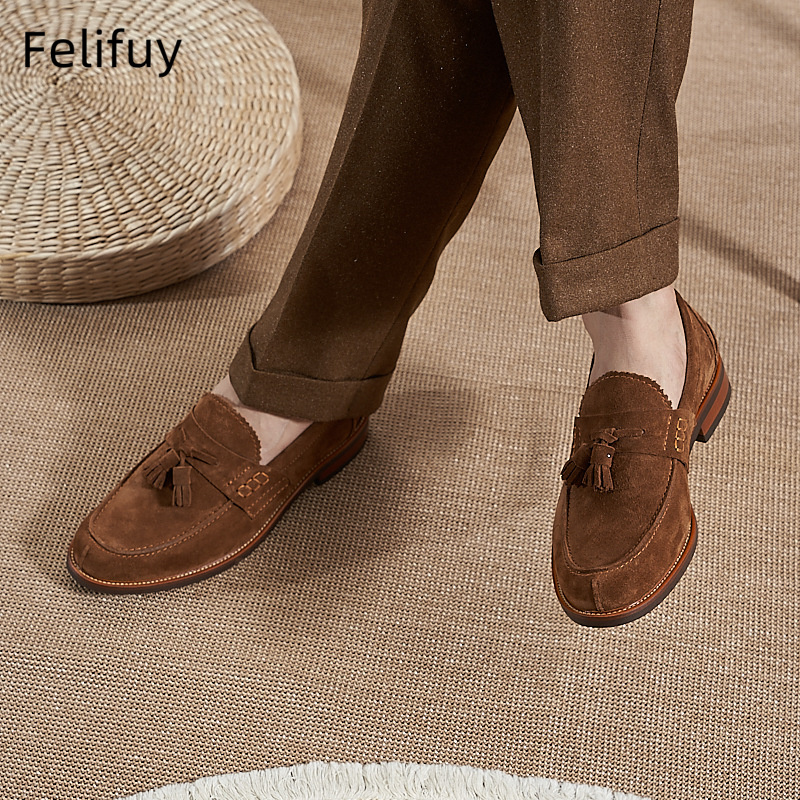 New Brown Men Flat Loafers Cow - đánh giá và giá Men'S Formal Wear